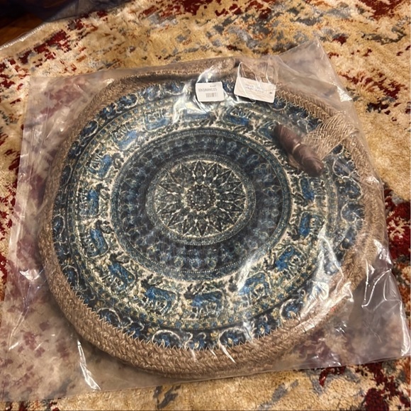 LARGE ROUND CIRCULAR BOHO JUTE BAG - Picture 5 of 5